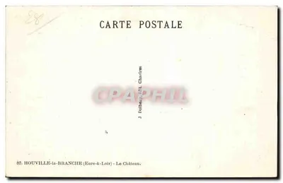 Houville-la-Branche — O Castelo — J. Dolbeau & Cie, Chartres — Verso