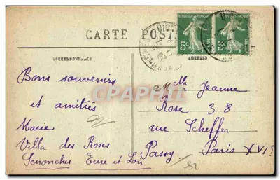 Senonches (E.-et-L.) — A Torre da Igreja — Jules Renoult, n°26 — Verso