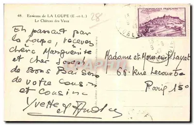 O Castelo de Vaux — Arredores de LA LOUPE (E-et-L.) — editor desconhecido, n°48 — Verso