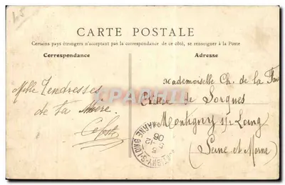 Orléans - Jeanne d'Arc, autorstwa Foyatier — wydawca B.F. Paryż, nr 8 — Rewers