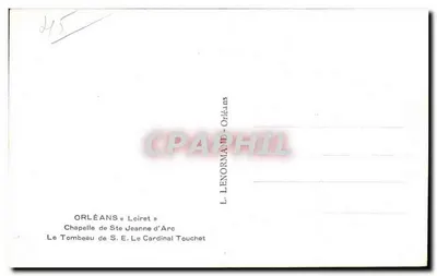 Capela de Santa Joana d'Arc — Túmulo do Cardeal Touchet — Orléans — Verso