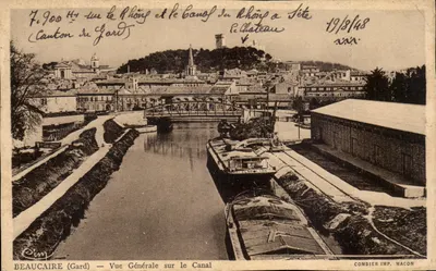Beaucaire (Gard) — Vista Geral sobre o Canal