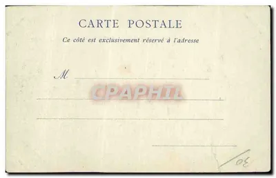 Bilhete postal antigo Beaucaire Ruínas da capela do castelo — Verso
