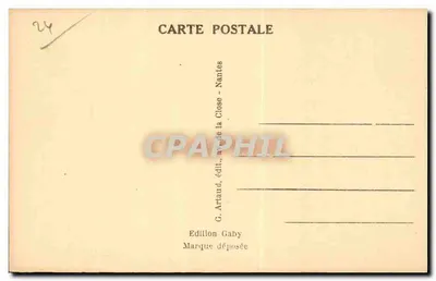 Bergerac — Quais na Dordognie — Na tle, po prawej, most kamieniany — G. Gaby — Rewers