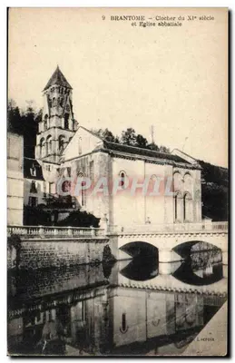 Brantôme — Campanário do Século XI e Igreja Abacial — Editor Lacroix, n°9
