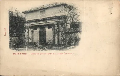 Brantôme — Reposoir Renascentista do Jardim Abbatial — F.A. 2306