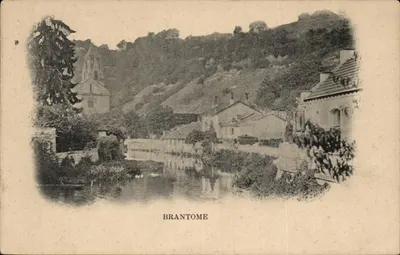 Brantôme — vista do vilarejo e do rio — editor não identificado