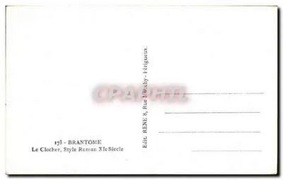 O Sintral — Brantôme — Estilo Romano Século XI — Ed. RENÉ, Rue Mouchy - Férigieux — Verso