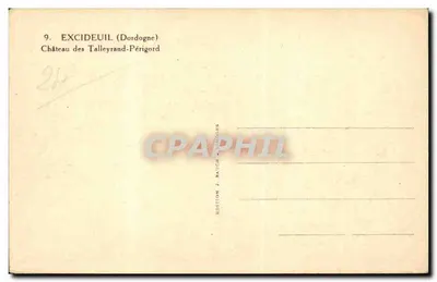 Excideuil (Dordogne) — Castelo dos Talleyrand-Périgord — Edição 2, Bauch-Ludocks — Verso