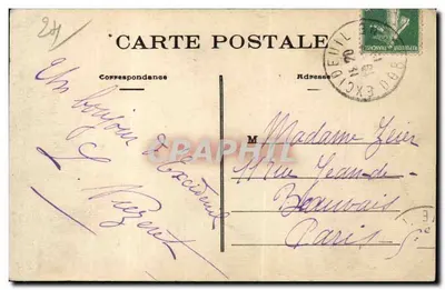 Conjunto dos castelos de Excideuil (Dordogne) — Antiga residência dos Taleyrand (século XI) — E.T. Luthiers — Verso