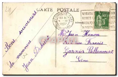 Périgueux — Teatr i Poczta — Wydawca: B. Roman Jourdan, nr 160 — Rewers