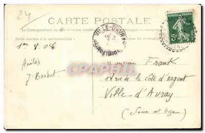 Périgueux — Biblioteka Miasta — O.D.P. n° 632 — Rewers