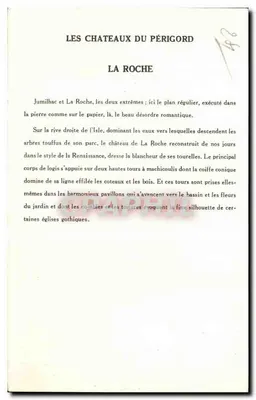 La Roche — Zamki Périgord — Kolekcja Solution Pauruberc — Rewers