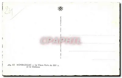 Monbazillac — El viejo pozo del siglo XIII y el castillo — Reverso