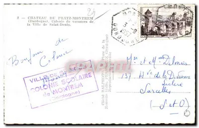 Castelo de Pratz-Montrem — Colônia Escolar da Cidade de Saint-Denis — Ralpbole — Verso