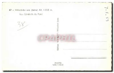 Villard-de-Lans — Ogólny widok Penil — Wydanie 'Art Photo' Villard-de-Lans — Rewers