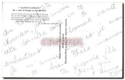 Jezioro Léon — Wieczór burzowy — VIGNES — Rewers