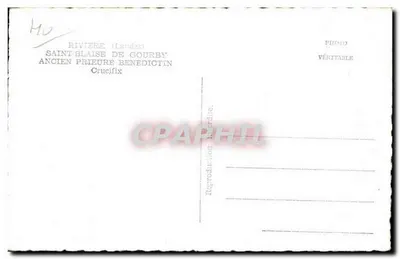 Cruz — antigo priorado beneditino de Gourby — Rivière (Landes) — Verso