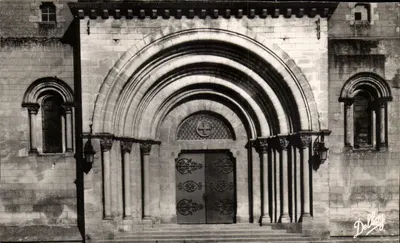 St-Sever s/ Adour (Landes) — A Igreja. O Portal — Delbay