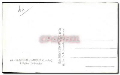 St-Sever s/ Adour (Landes) — A Igreja. O Portal — Delbay — Verso