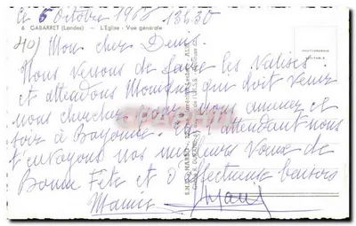 Gabarret (Londes) — Igreja geral — S.N.P. NARDO - ALÈS — Verso