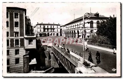 Mont-de-Marsan — Place do Mercado e o Teatro — REAL - PHOTO - C.A.P.