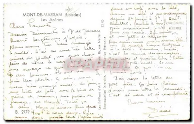 O estádio de Mont-de-Marsan — As Arênes — As Edições d'Art — Verso