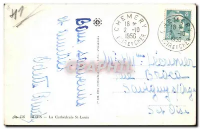 Blois — La Cattedrale di San Luigi — Editore delle Arti Fotomeccaniche, n° 456 — Verso