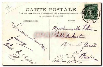 Chambord — Zamek, widok z odwrotnej strony kanału Cosson — Wydawca: Bernard Gallet, nr 70 — Rewers