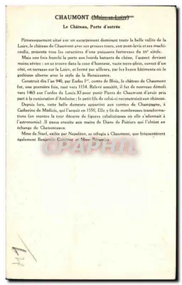 Zamek w Chaumont (Maine-et-Loire) — Wjazd — 1. seria, Paul Tauberge — Rewers
