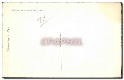 Zamek Chaumont (Loire-et-Loire) — widok ogólny — Wydawnictwo Supertuxe-Paris — Rewers