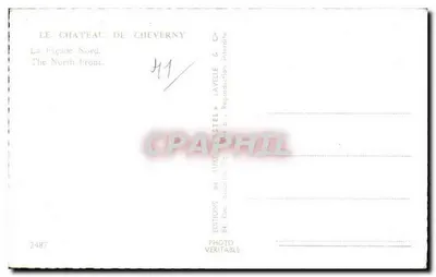Zamek Cheverny — Front Północny — Wydawnictwo Lavelle & Lussestel — Rewers
