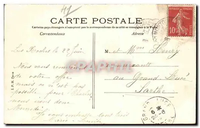 Montoire (L.-&-C.) — Ruïnes van het Kasteel — Edit. Vve Meunier, tabacs-coutellerie Montoire (L'Art-Chic) — Achterkant