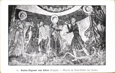 Saint-Aignan sobre o Cher — Cripta — Milagre de São Gil (século XI)