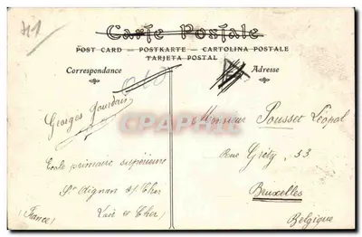 Saint-Aignan (Loir-et-Cher) — Zamek — nieznany wydawca, nr 162 — Rewers
