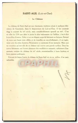 Saint-Agil (Loir-et-Cher) — Zamek — Zbiór Solution Pautauberge, 8. seria — Rewers