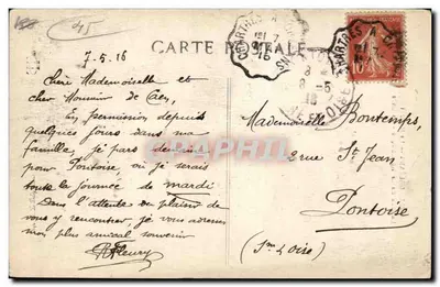 Orléans — Le Martrol — A Rue de la République — A Gare — Verso