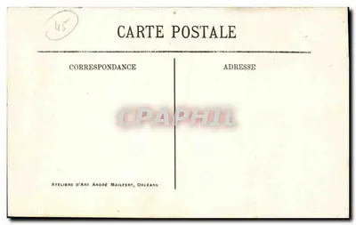 Orléans — A Praça Gambetta e a Igreja Saint-Paterne — Ateliers d'Art André Mailfert — Verso