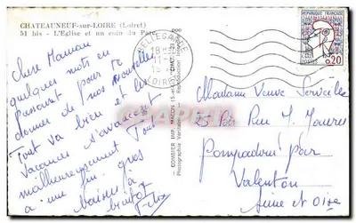 Châteauneuf-sur-Loire — A igreja e um canto do parque — Cim — Verso