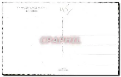 Malessert (Loiret) — Zamek — Wydawnictwo Alex Rameau, Francja — Rewers