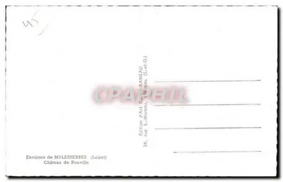 Zamek w Rouville — okolice Malessertes (Loiret) — Wydawnictwo Artystyczne Rameau — Rewers