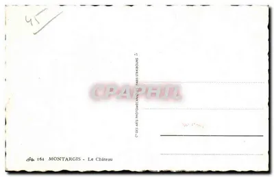 Montargis - El Castillo — vista sobre el río — editor Des Arts Photomécanique, París — Reverso