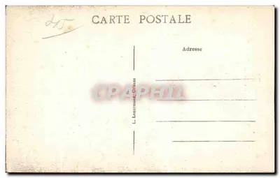Montargis (Loiret) — Tuinen van het Stadhuis — Beeld van de Hound van Montargis — Achterkant