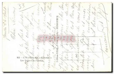 Cap-Ferret — As Ondas do Oceano — Edição NENÉ, 8 Rue Duchy, Périgueux — Verso