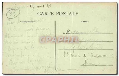 Ordonnac (Gironde) — Ruiny starej abdzie na Wyspie — Wydawca: Pathon Guérard — Rewers