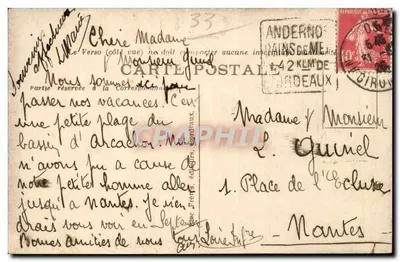 ANDERNOS-les-BAINS - Widok plaży Quinconces — BR, n°94 — Rewers