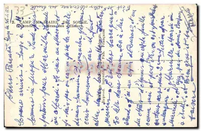 Camp militar de Souge — Missa dos Oficiais — Edição segundo os Desenhos de Bédéaux, França — Verso