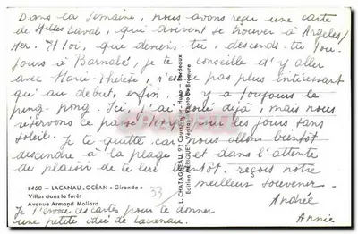 जंगल में विला — लाकानौ, जिरॉंड — प्रकाशक एल. चाटिनियर, संख्या 33 — पीछे