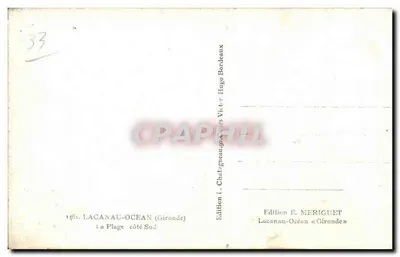 लाकानौ-ओसियन — दक्षिण किनारे के समुद्र तट — संस्करण E. MERIGUET — पीछे