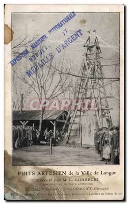 Poço artesiano de Langon — Executado por M. L. Luraschi — Exposição Nacional 17, Medalha de prata